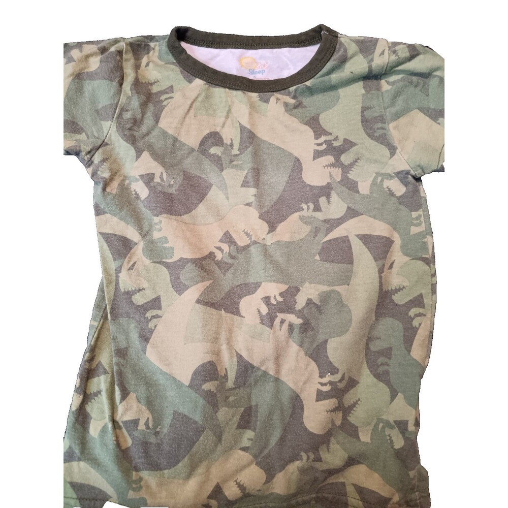 SOL Sleep Boys Green Dinosaur Shirt Size 5